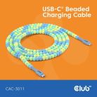 Club 3D USB-C - USB-C 60W Beaded - cable, Blue, 2m