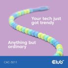 Club 3D USB-C - USB-C 60W Beaded - cable, Blue, 2m