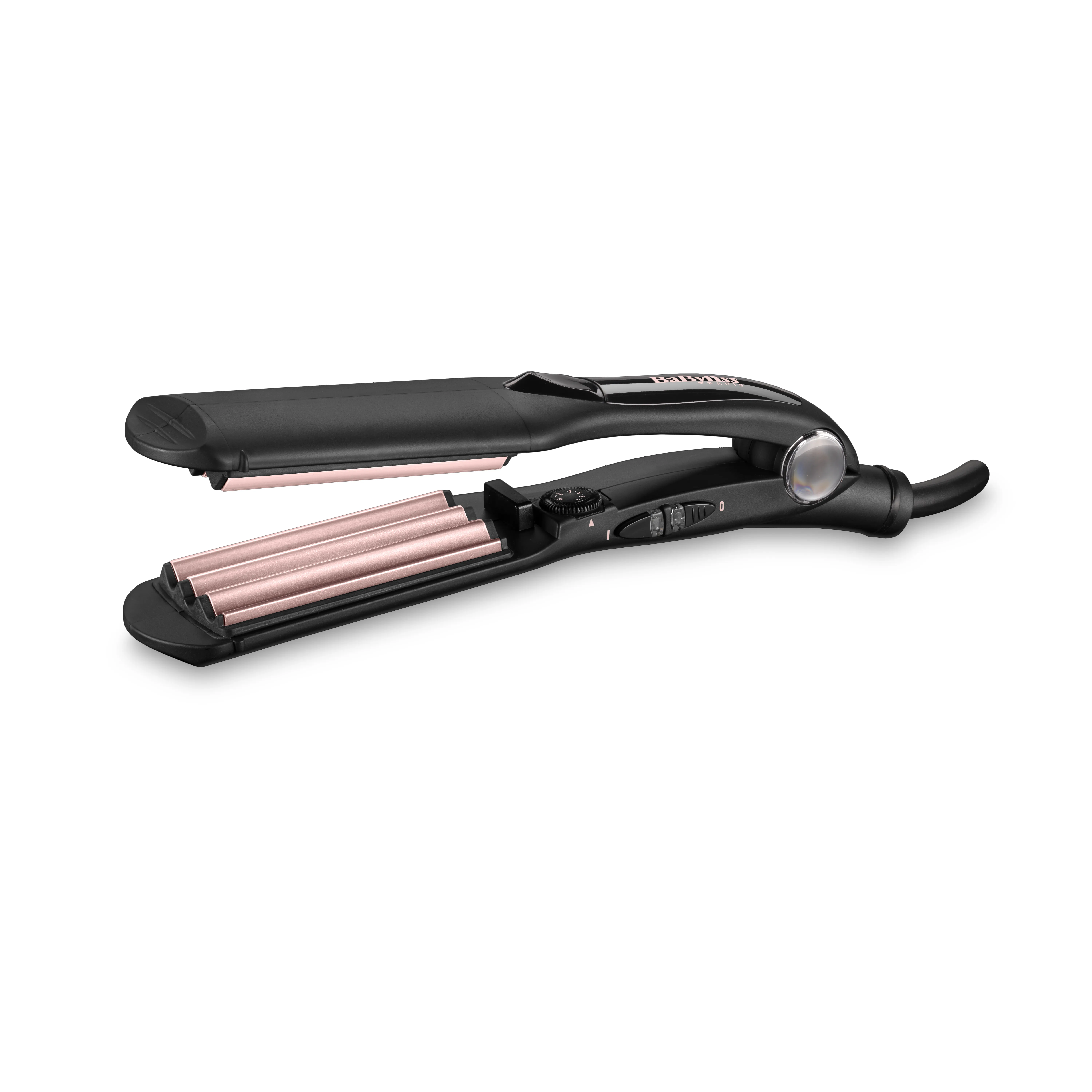Babyliss 2165CE Rose Quartz Crimper - våffeltång, Svart/Rosa