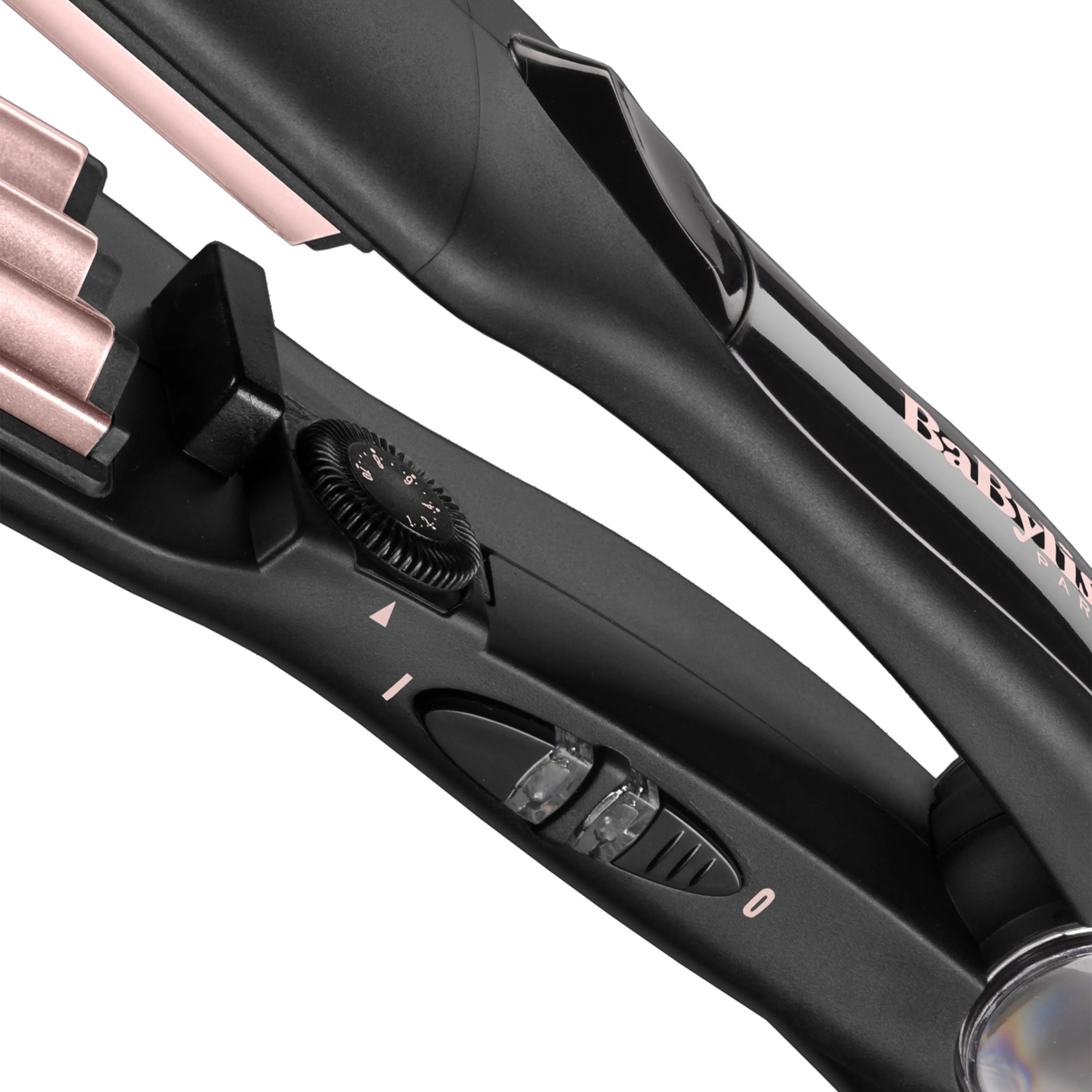 Babyliss 2165CE Rose Quartz Crimper - våffeltång, Svart/Rosa