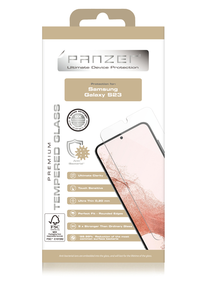 Panzer Tempered Glass, Galaxy S23 - sk&auml;rmskydd