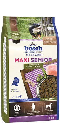Bosch HPC Maxi Senior, Dry food for dogs, Poultry & Rice, 12.5kg