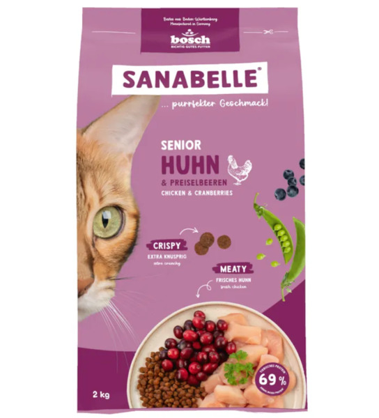 Bosch Sanabelle Life Senior Chicken & Cranberries, Dry food for cats, 8kg