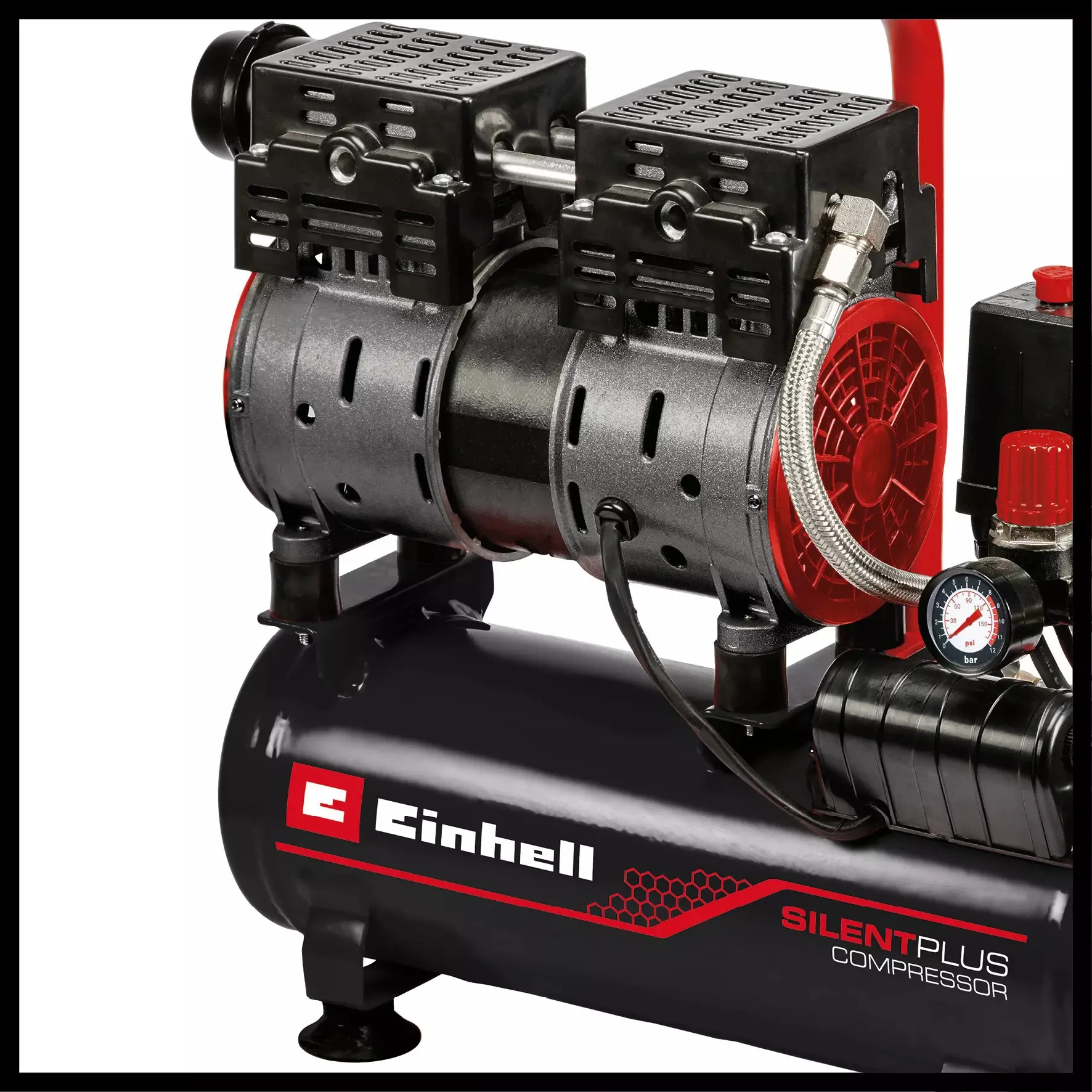 Einhell Compressor TE-AC 6 Silent (red/black, 550 Watt)