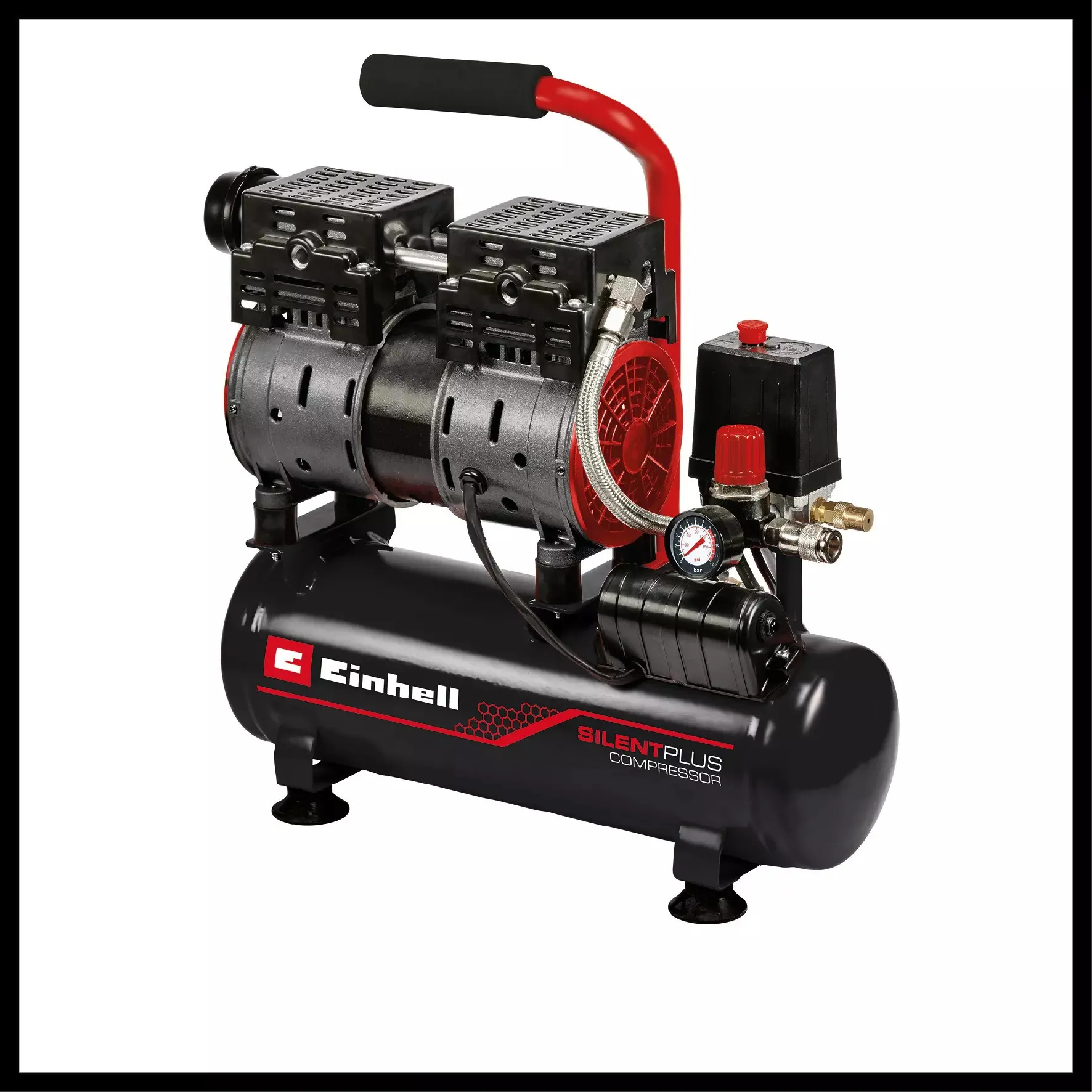 Einhell Compressor TE-AC 6 Silent (red/black, 550 Watt)