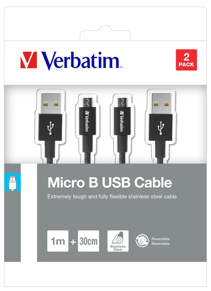 Verbatim  Micro-USB A - USB A - cable, 1 m, Black