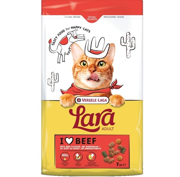 Versele-laga Lara Adult Beef, Kissan kuivaruoka, 7 kg
