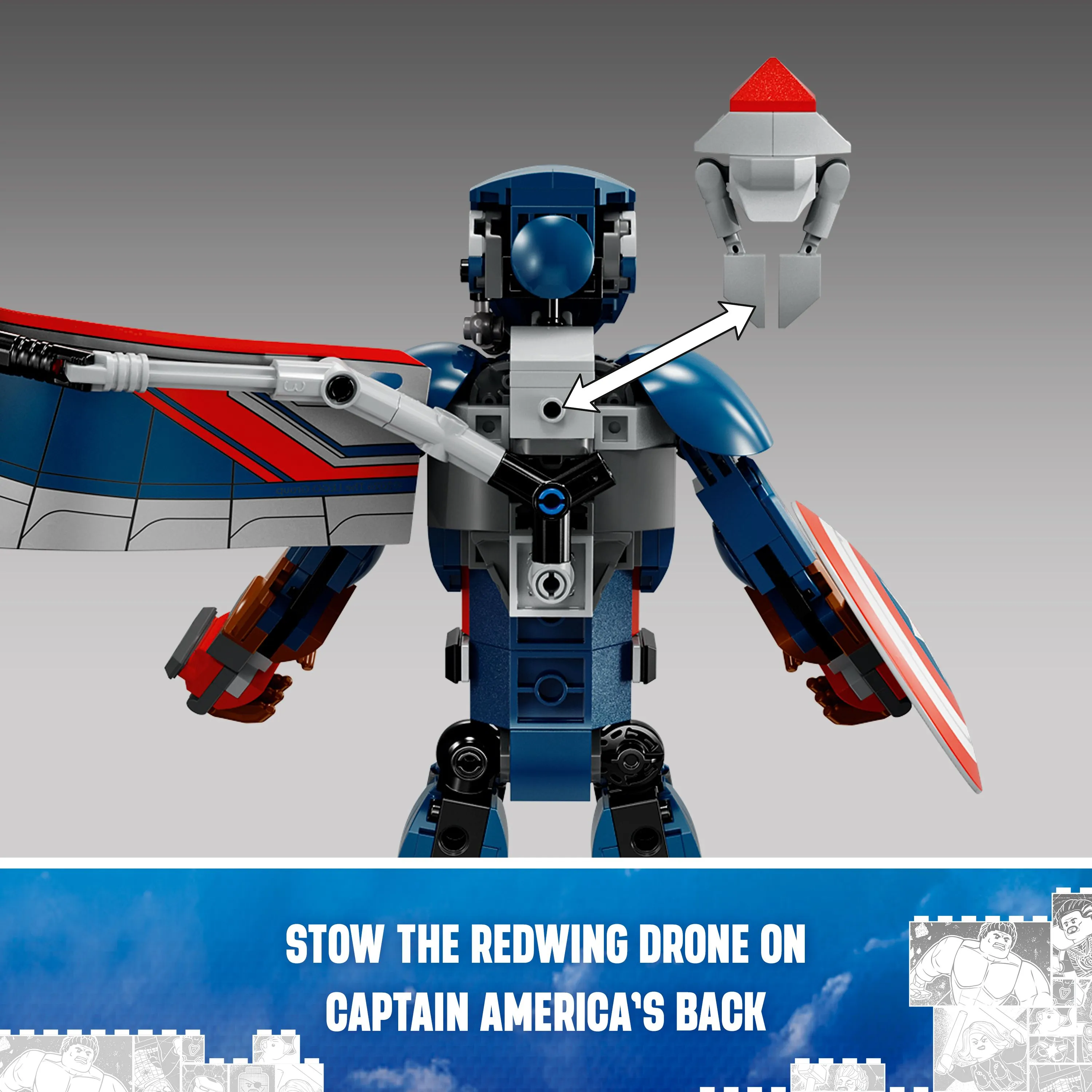 LEGO Marvel Uusi rakennettava Captain America &ndash;hahmo 76296