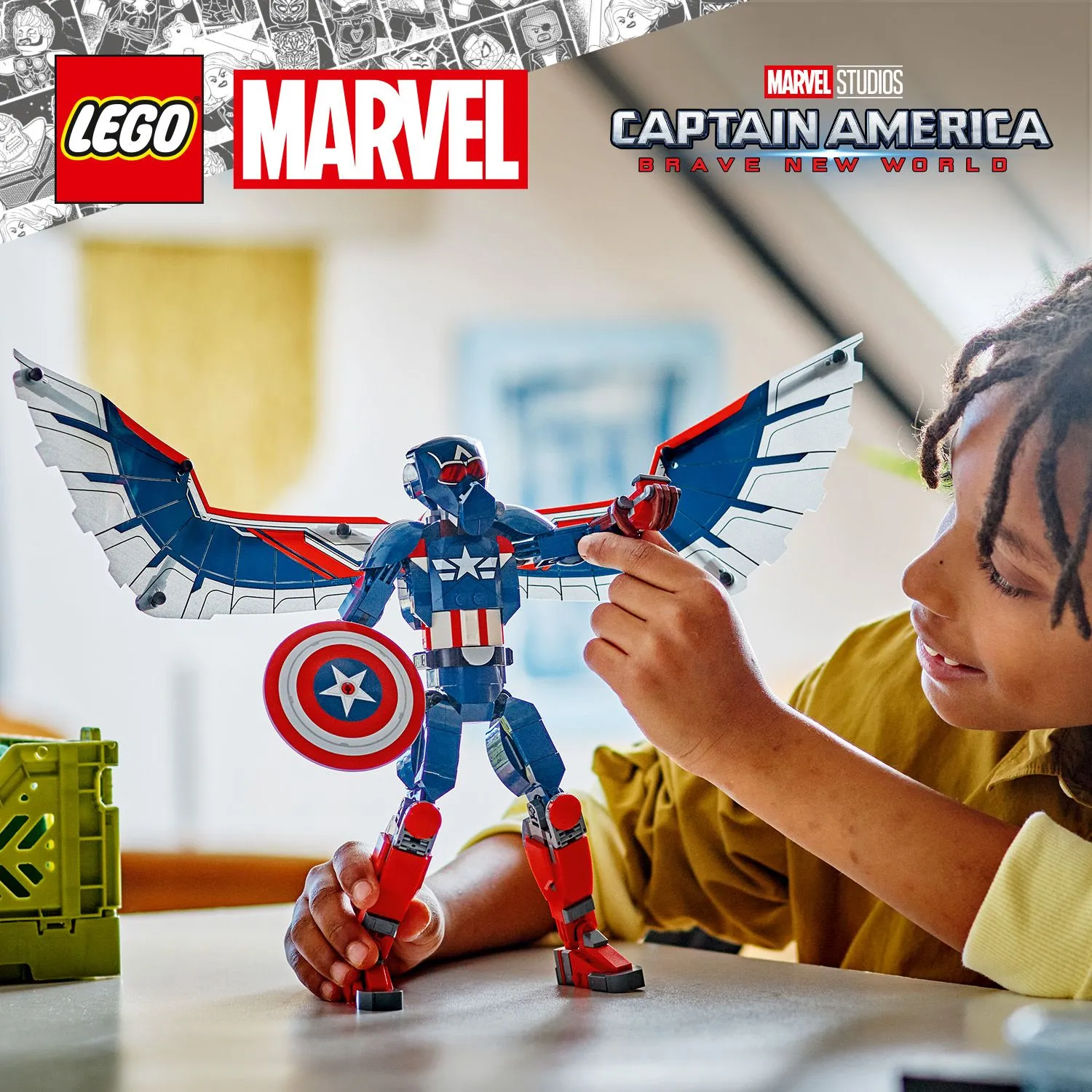 LEGO Marvel Uusi rakennettava Captain America &ndash;hahmo 76296