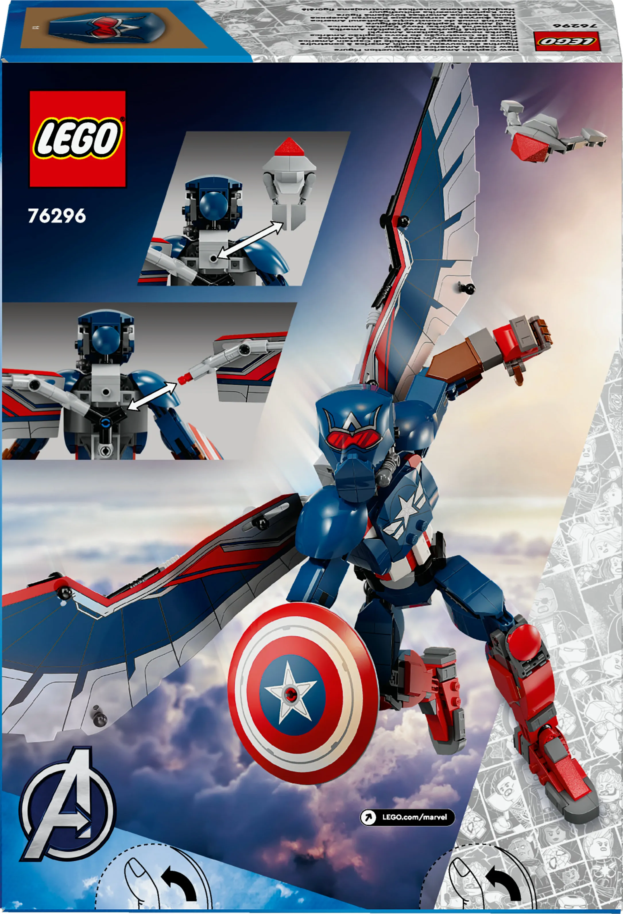 LEGO Marvel Uusi rakennettava Captain America &ndash;hahmo 76296