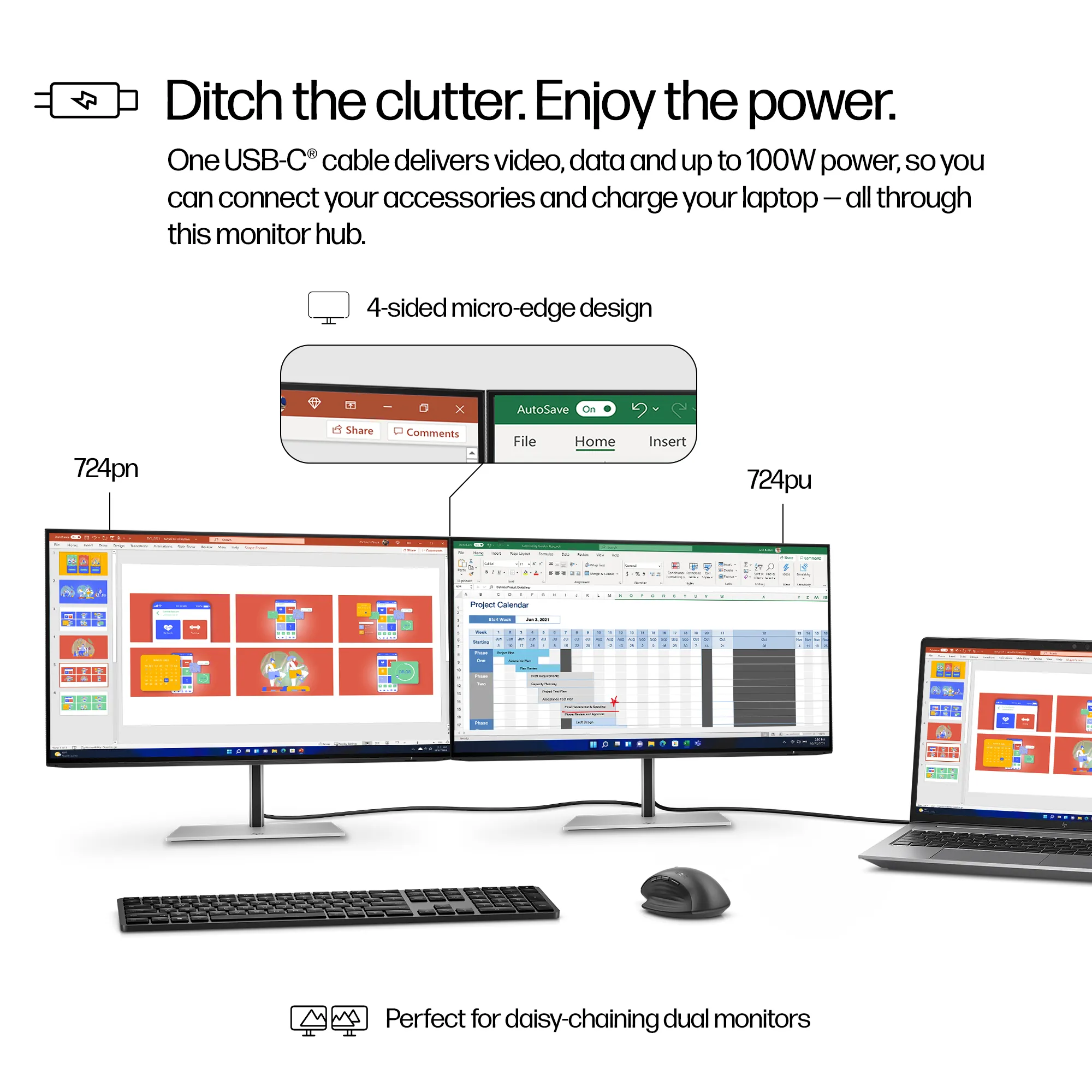 (Bargains) HP 724PU G3 24" WUXGA, IPS Monitor with USB-C hub
