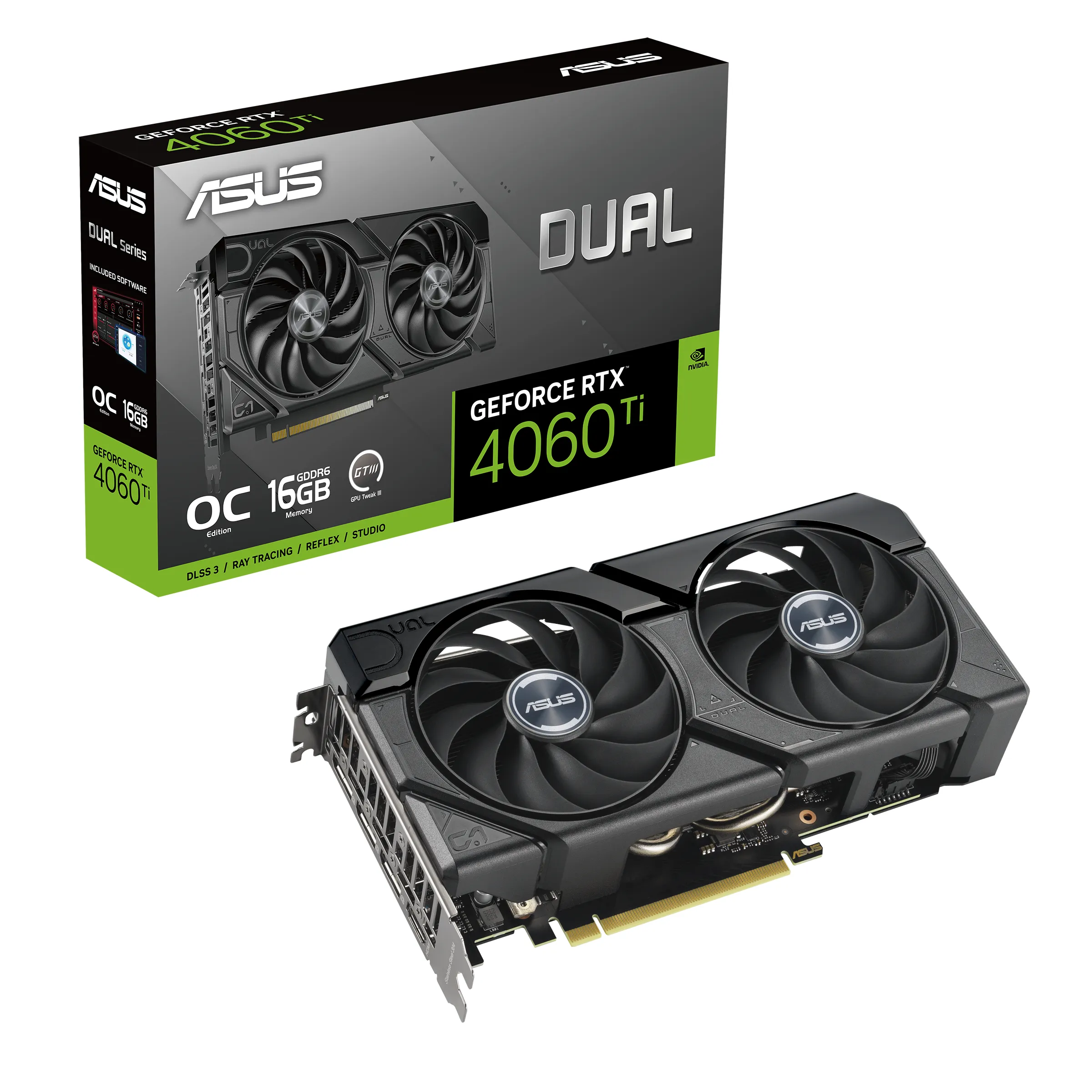 Asus GeForce RTX 4060 Ti Dual OC Evo 16GB - Graphics card