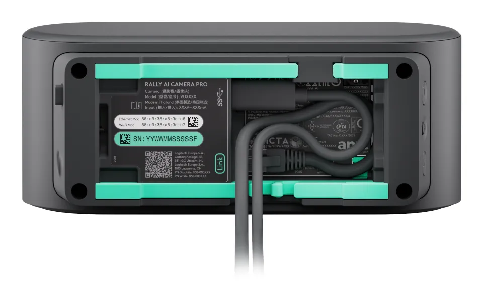 Logitech Rally AI Camera 4K UHD, AI-seuranta, sis&auml;&auml;nrakennettu mikrofoni -ptz-konferenssikamera, grafiitti