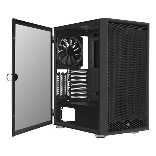 Aerocool GRAPHITEV1 Computer Case Mesh Front Panel - miditower chassi, Svart