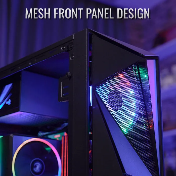 Aerocool Glider Tempered Glass - mid tower case, Black