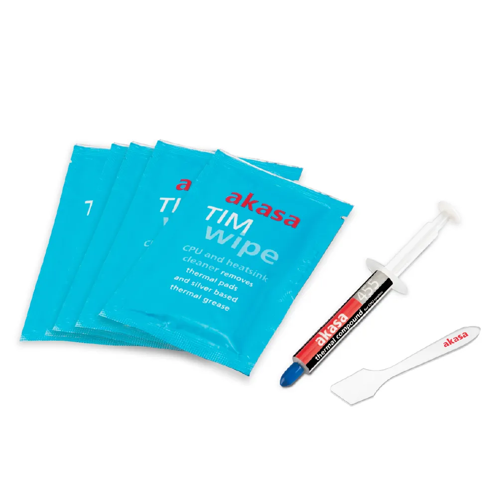 AKASA TIM Wipe Kit, 5g AK-455 thermal compound + 5x TIM cleaning Wipes
