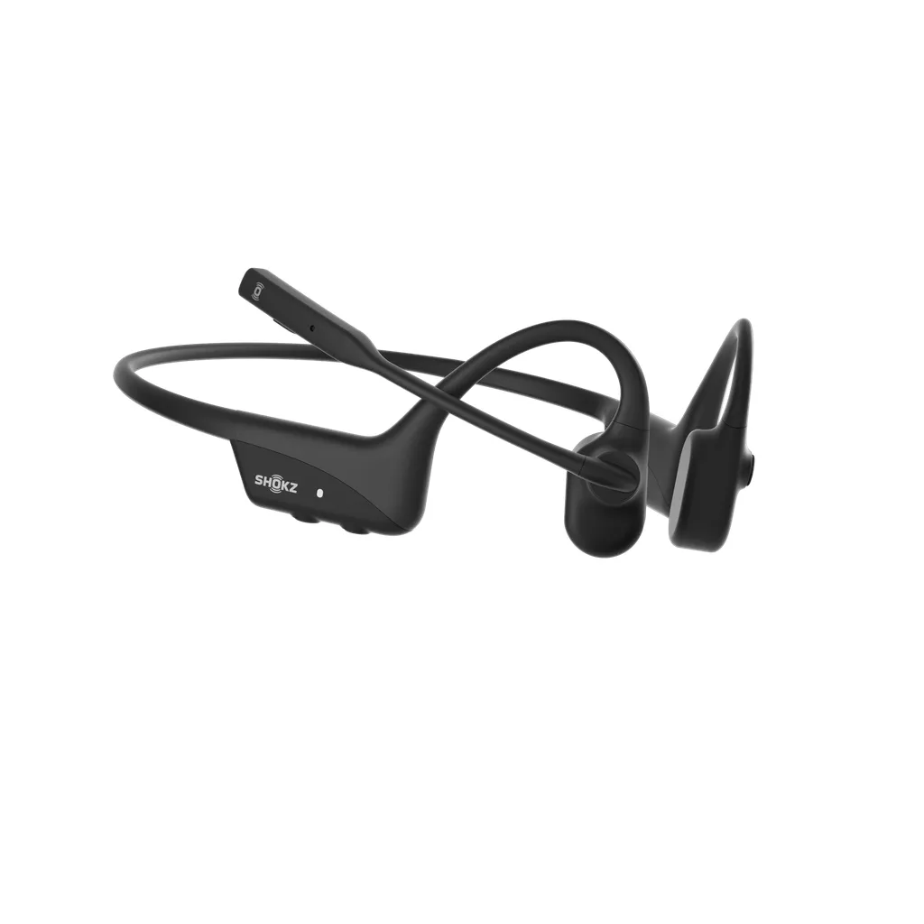 Shokz OpenComm2 UC 2025 Upgrade Wireless Bone Conductor Headset with USB-A Adapter, Black