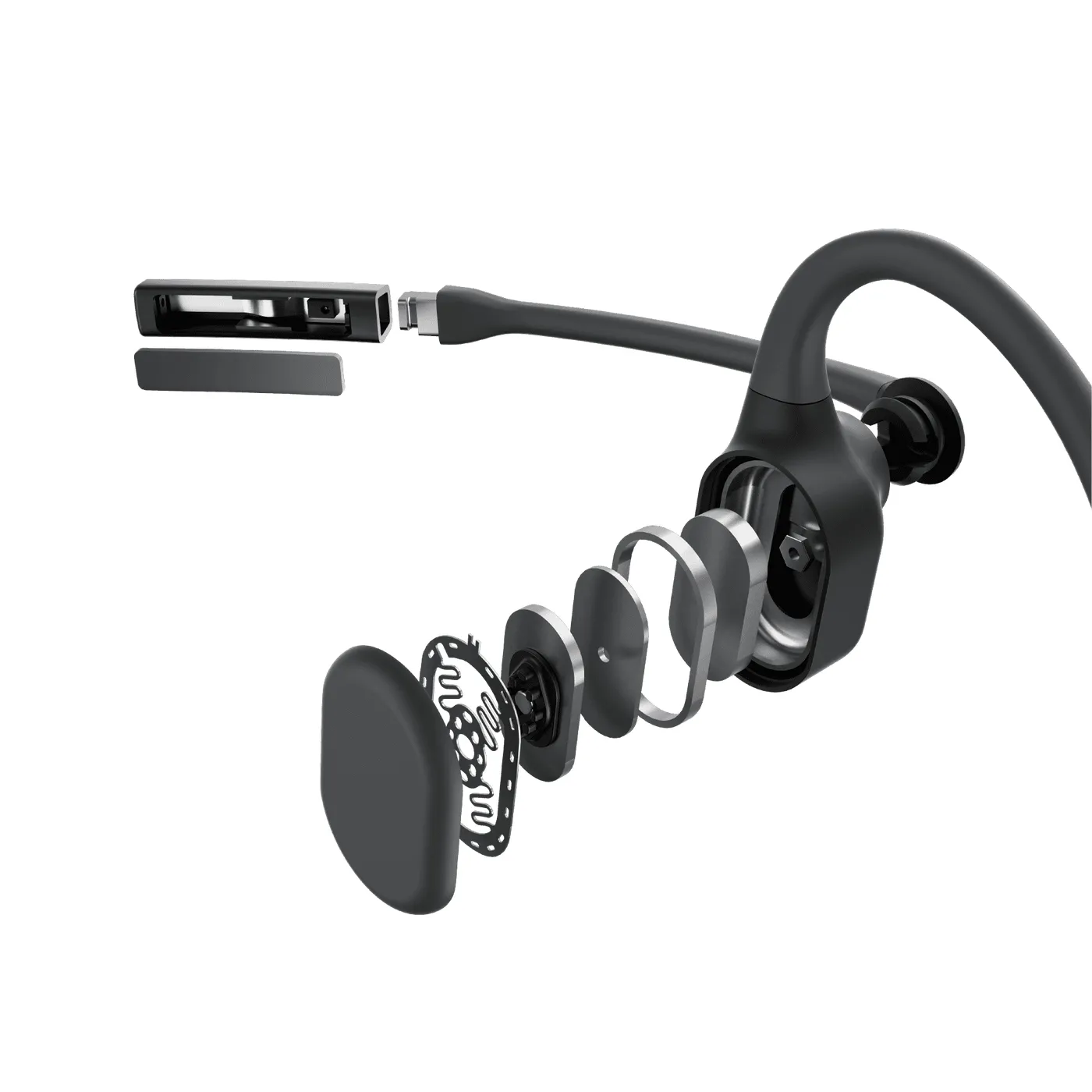 Shokz OpenComm2 UC 2025 Upgrade -langaton luujohdekuulokemikrofoni + USB-A-adapteri, musta