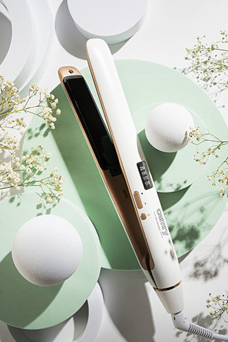 Adler CR 2322 25mm Hair Straightener, White/Rose Gold