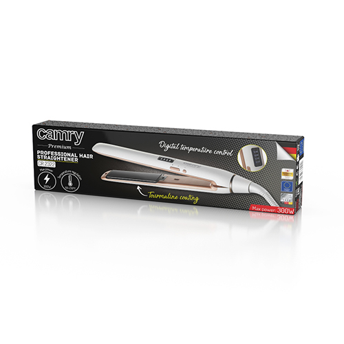 Adler CR 2322 25mm Hair Straightener, White/Rose Gold