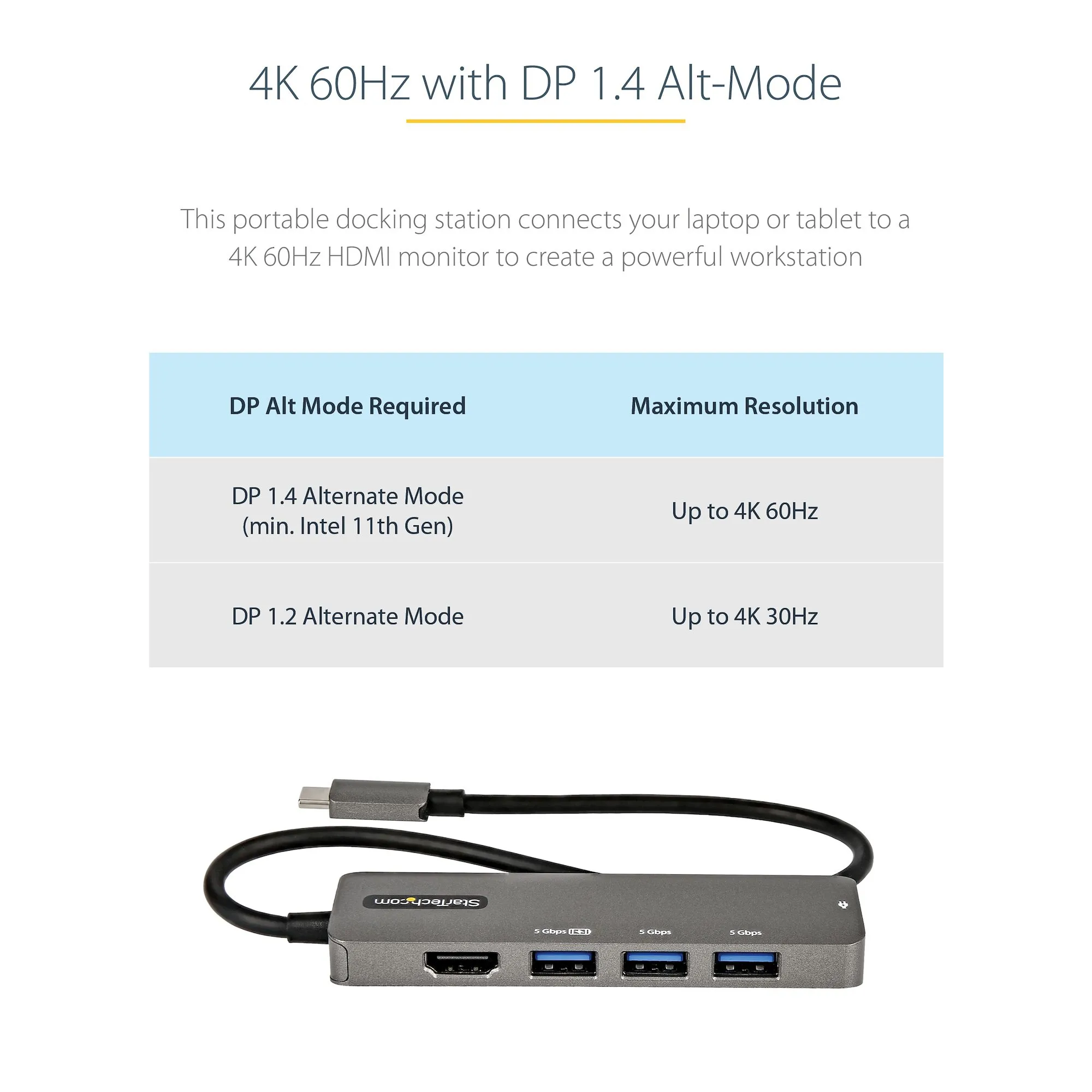Startech USB-C - 4K 60Hz HDMI/PD - adapter