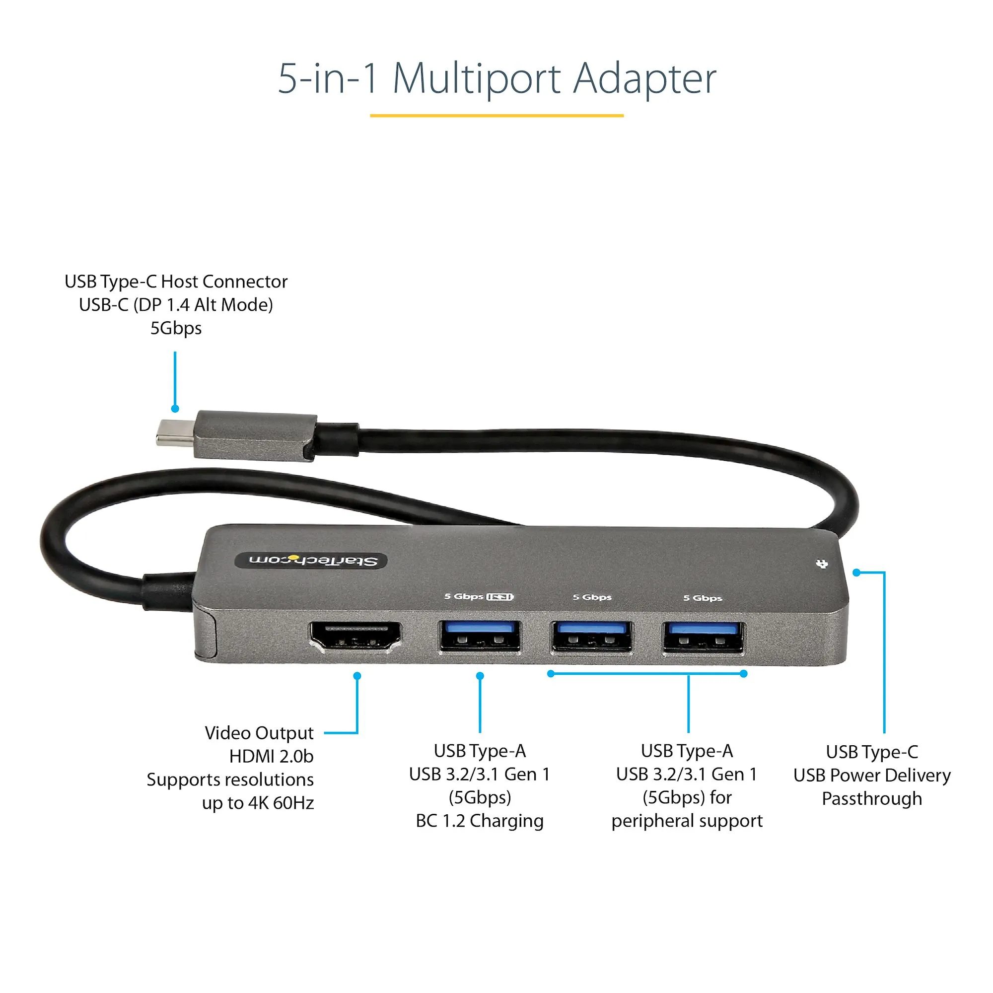 Startech USB-C - 4K 60Hz HDMI/PD - adapter
