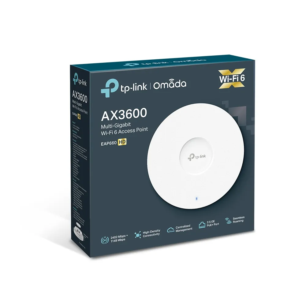 TP-Link Omada EAP660 HD Ceiling, AX3600, Wi-Fi 6 - access point