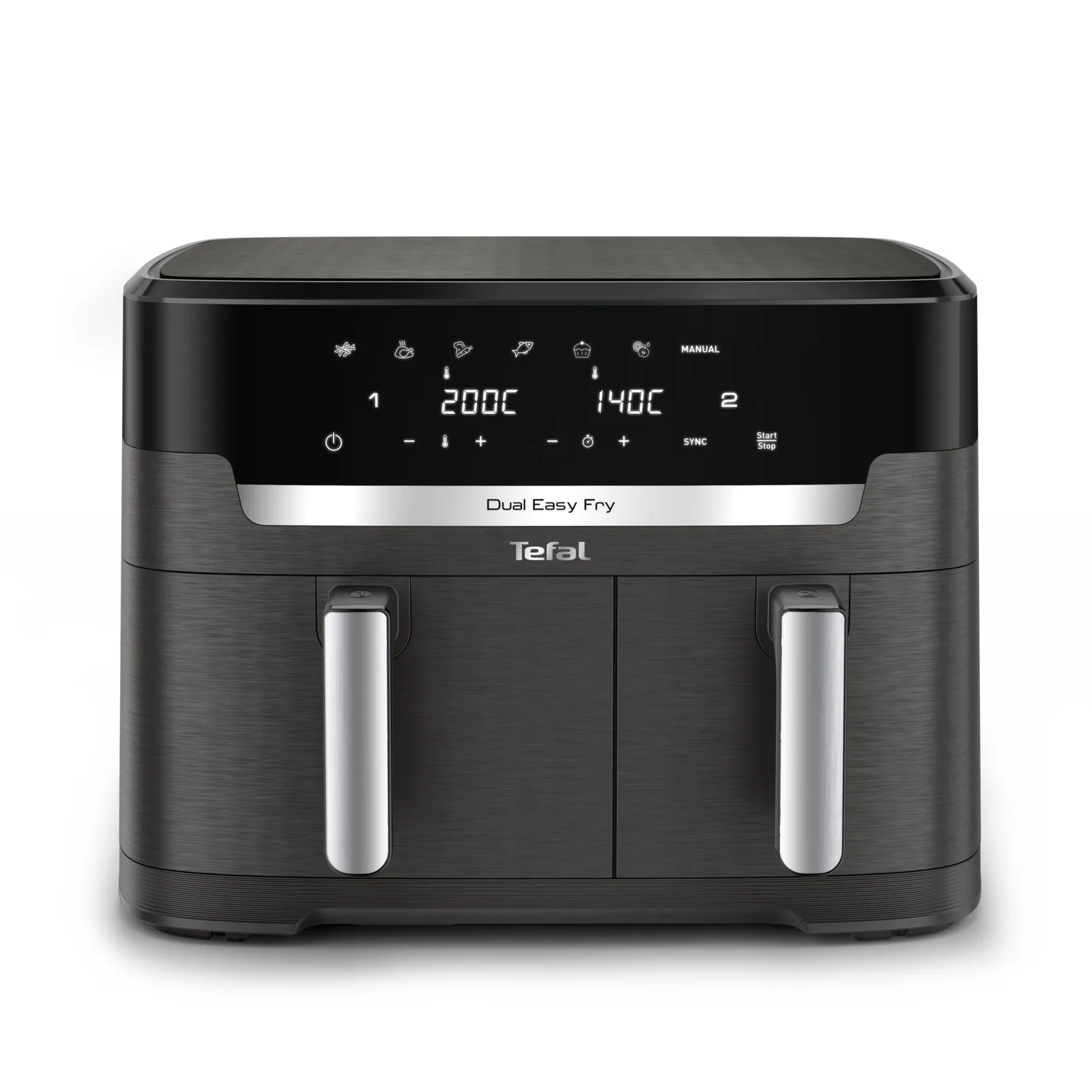 Tefal Dual Easy Fry & Grill XXL EY942H, 11L, 2020W, air fryer, Coal Grey