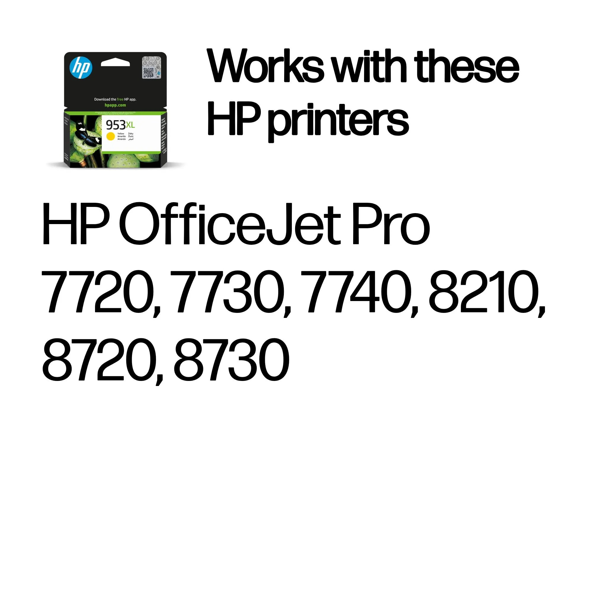 HP 953XL-mustekasetti, 18 ml, keltainen