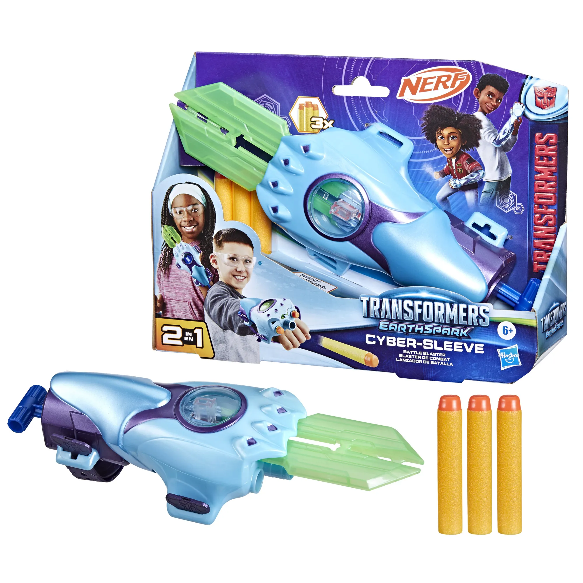 Hasbro Transformers: EarthSpark Cyber-Sleeve Battle Blaster, Nerf Gun