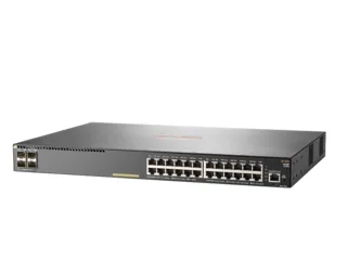 HPE Aruba 2930F 24G PoE+ 4SFP+ Basic Layer3 Switch (JL255A) with 24x 10/100/1000T PoE+ (Max 370 W) + 4x SFP+ 1/10GbE ports.Switching capacity 128 Gbps, Throughp
