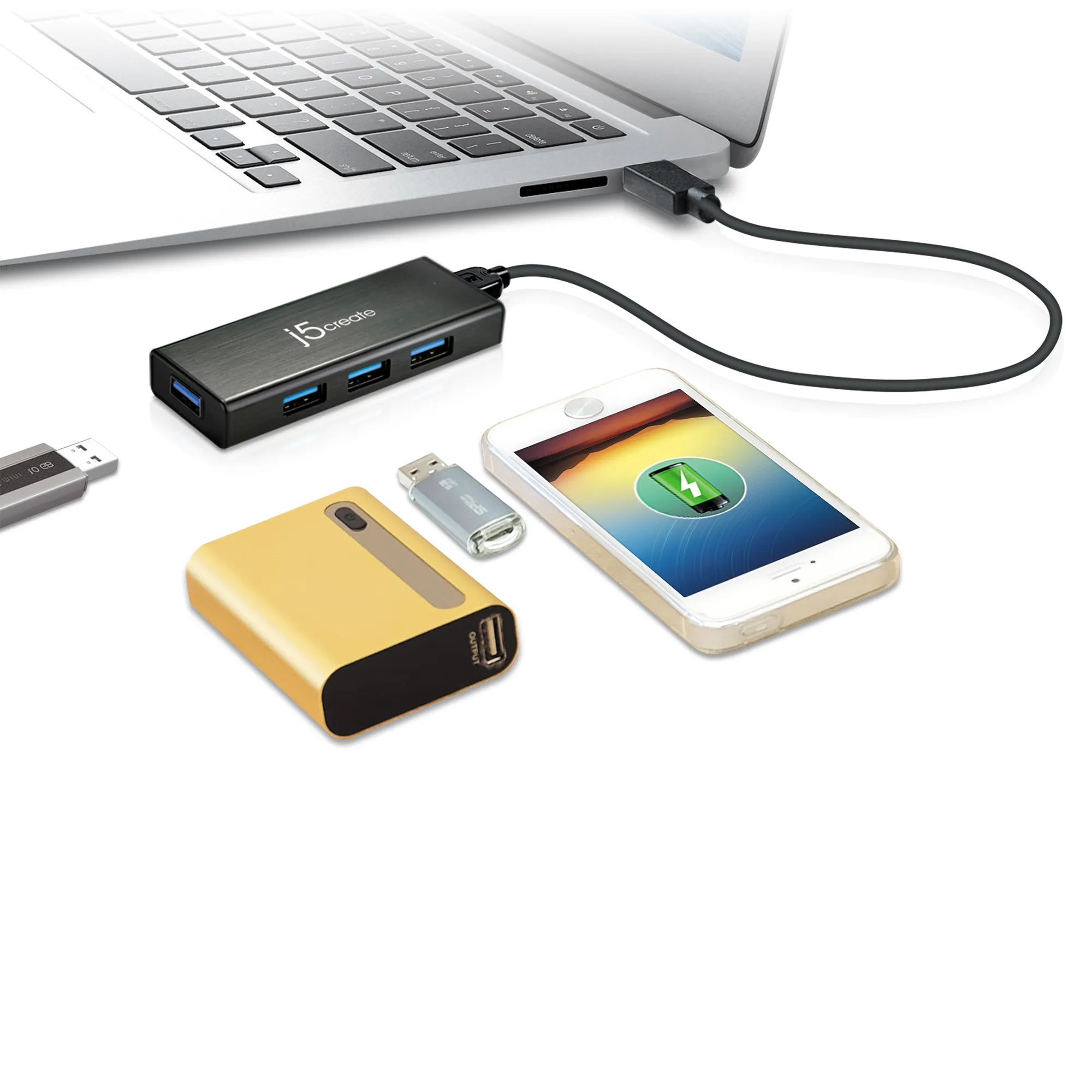 J5 Create USB 3.0 4-PORT MINI HUB - EU/UK
