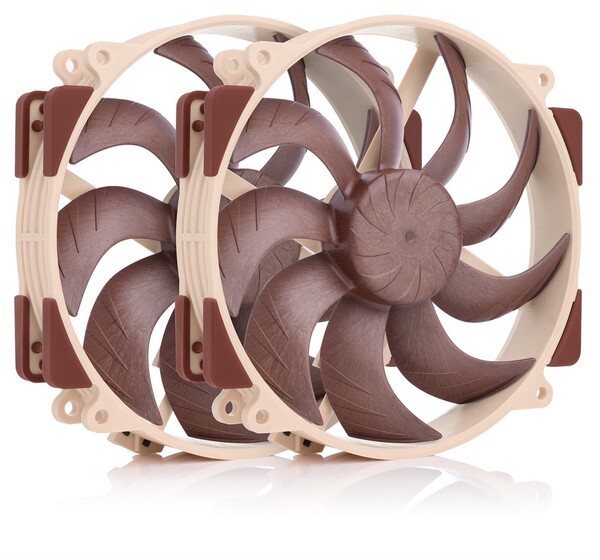 Noctua NF-A14X25R G2 SX2 PP, 140 mm, PWM, SSO2-lager fl&auml;ktpaket, 2 st, beige/brun