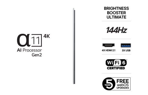 LG M5 OLED77M59LA 77" 4K webOS 25 TV, 120 Hz, Dolby Vision