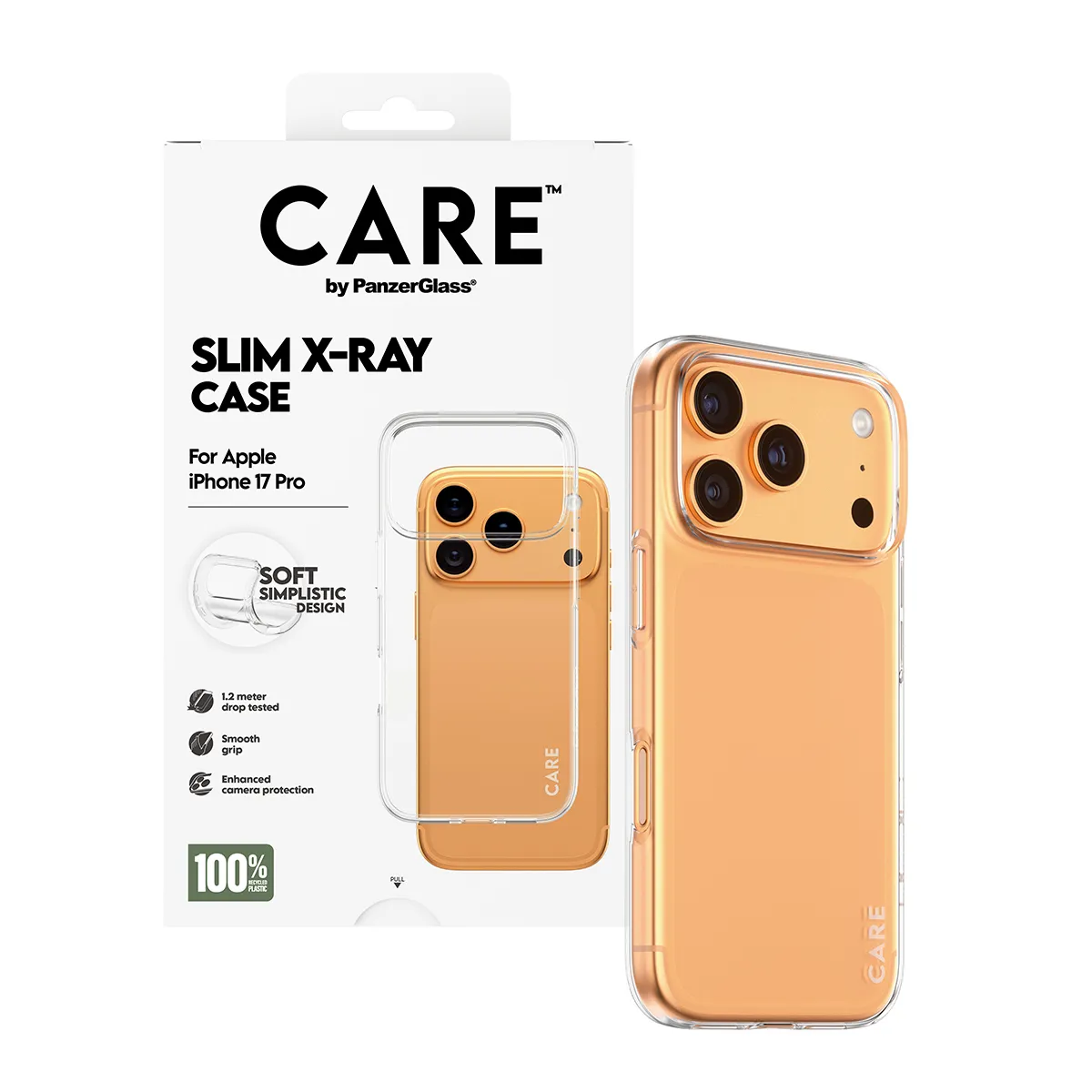 PanzerGlass CARE X-Ray Case for iPhone 17 Pro, Clear
