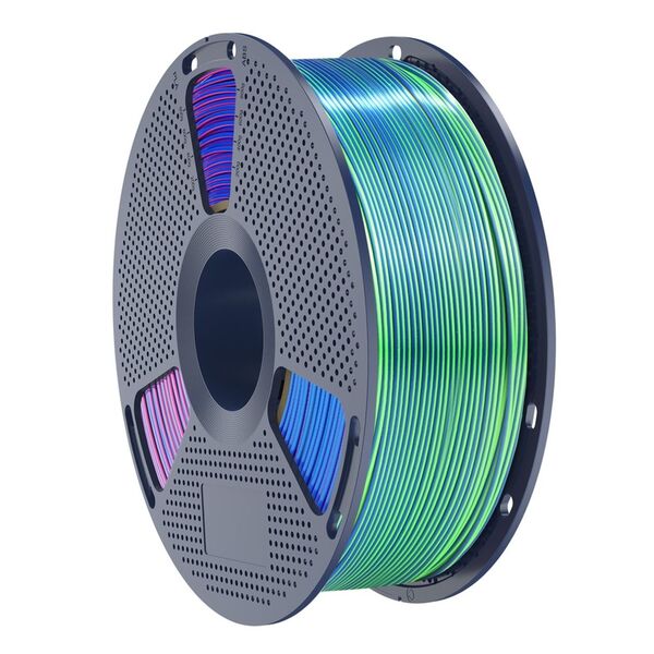 SUNLU PLA+ silke, 1.75 mm, 1 kg 3D-skrivarfilament, Blue-Green-Purple