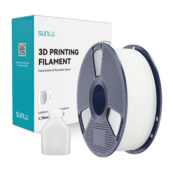 SUNLU PP 1.75 mm, 800 g 3D-skrivarfilament, naturvit