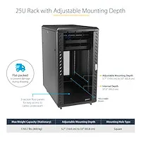 25U 36IN SERVER RACK CABINET 25U 36IN SERVER RACK CABINET