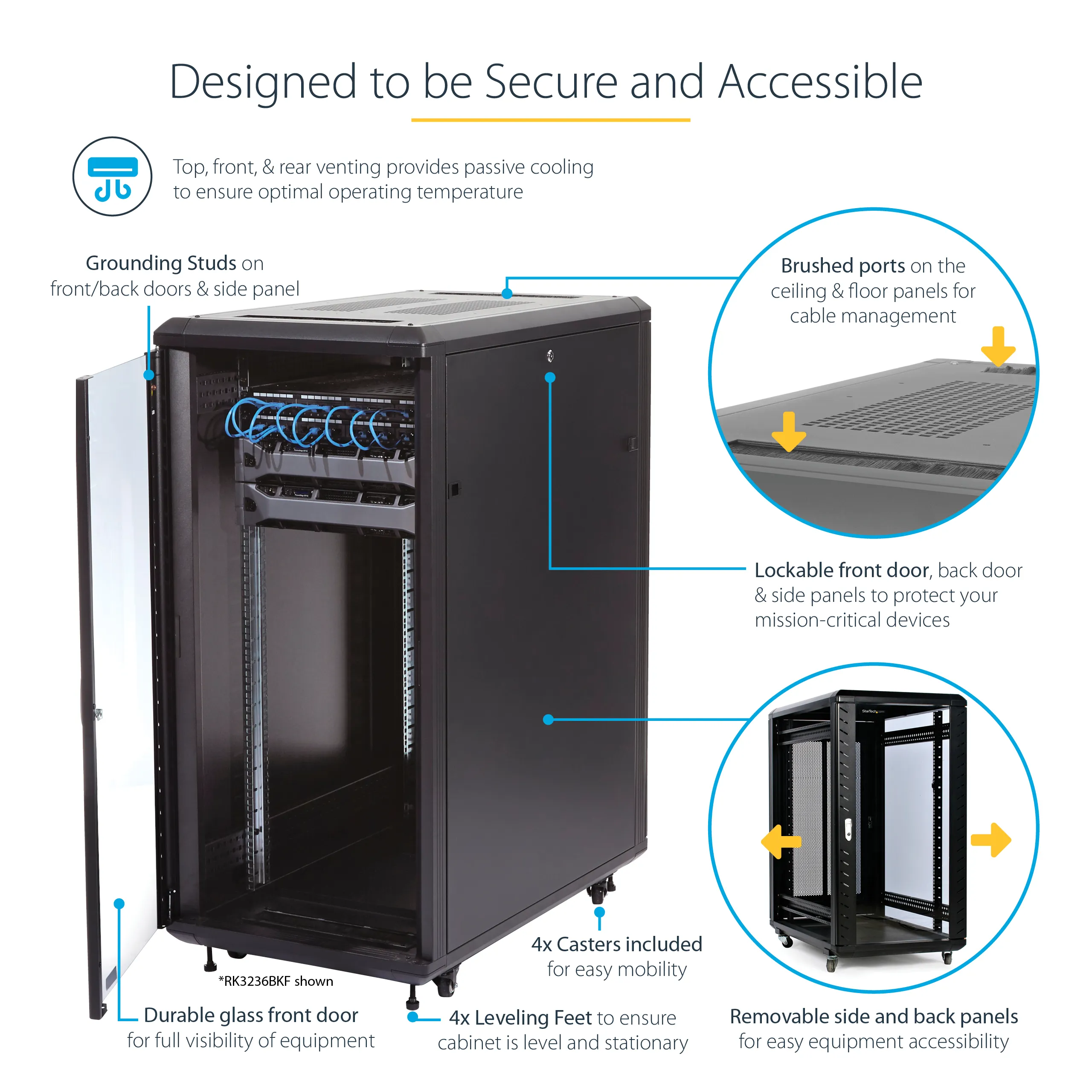 25U 36IN SERVER RACK CABINET 25U 36IN SERVER RACK CABINET