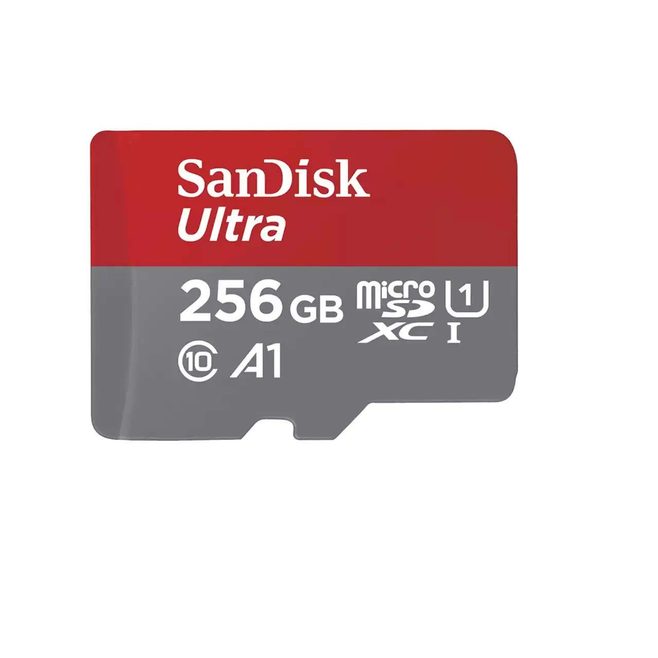 SanDisk Ultra 256GB MicroSDXC UHS-I Class 10 A1 card with adapter