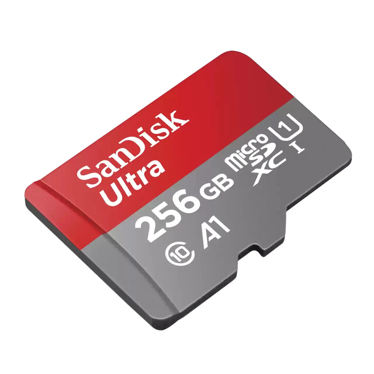 SanDisk Ultra 256GB MicroSDXC UHS-I Class 10 A1 card with adapter