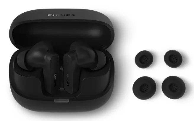 Philips 3000 Series TAT3000BK/00 Wireless Earbuds, Black