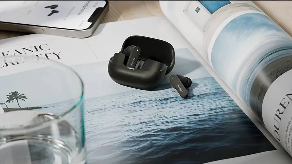 Philips 3000 Series TAT3000BK/00 Wireless Earbuds, Black