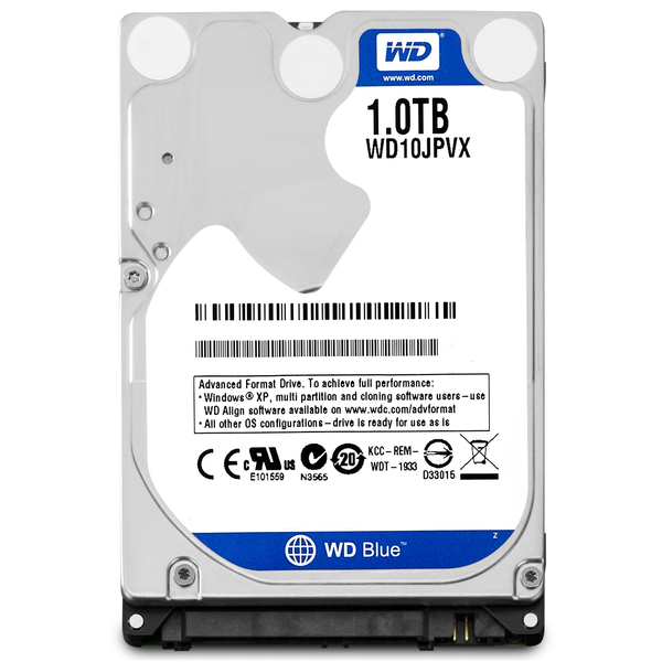 Western Digital 1TB Blue Mobile, 2.5", SATA, 5400rpm, 8MB - HDD-levy