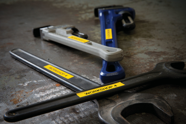 DYMO XTL 300 M&auml;rkmaskin f&ouml;r industriella milj&ouml;er, gul/svart