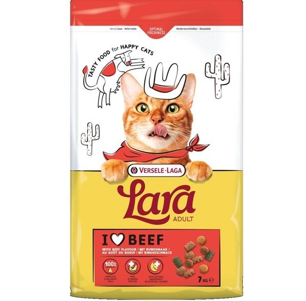 Versele-laga Lara Adult Beef, Kissan kuivaruoka, 7 kg
