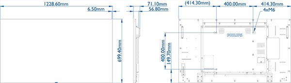 Philips Signage Solutions P-Line 55BDL5055P - 55" Luokka (54.64" katseltava) LED-n&auml;ytt&ouml; - digital signage - 1080p (Full HD)