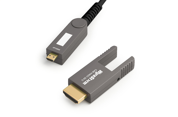 Wyrestorm  HDMI &ndash; micro-HDMI 2.0 -kaapeli, 30 m, musta, Kulta, Valkoinen