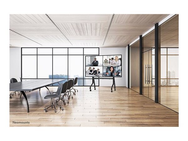 NEOMOUNTS Move Go XL Mobile Floor Stand fast install height adjustable black