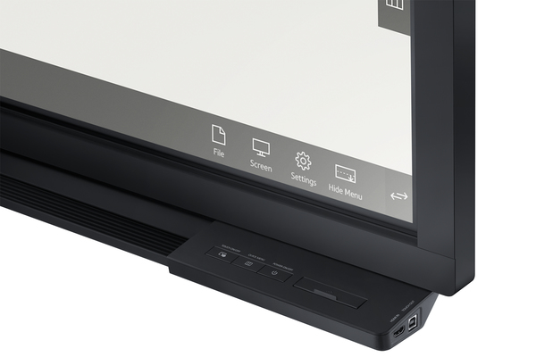 SAMSUNG DM75E-BR 75inch Wide 16:9 All-in-one Touch E-LED 430nits Speakers black VGA DVI 3xHDMI DP 1.2 RS232 RJ45 SSSP Gen.3 8GB